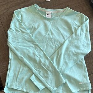 Nike Kids Light Seafoam Green Long-Sleeve Tee